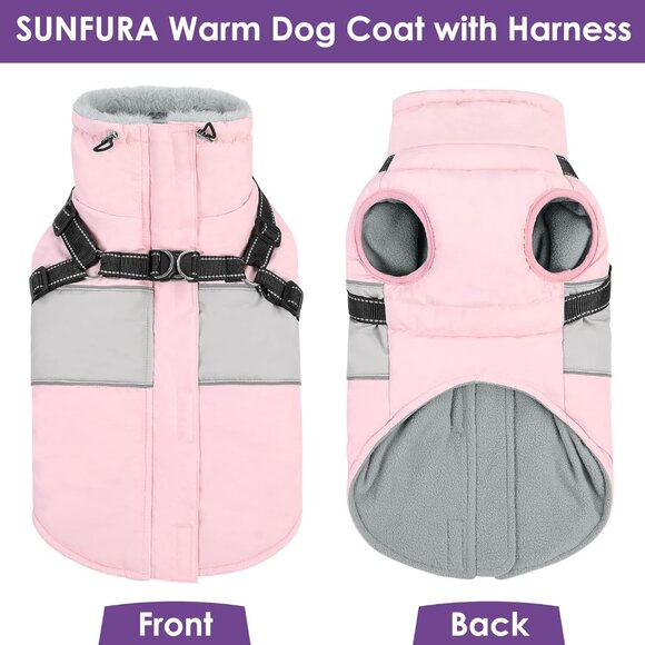 Dog Coat, XXXL Dog Jacket Winter with Harness Built in - Picture 7 of 7